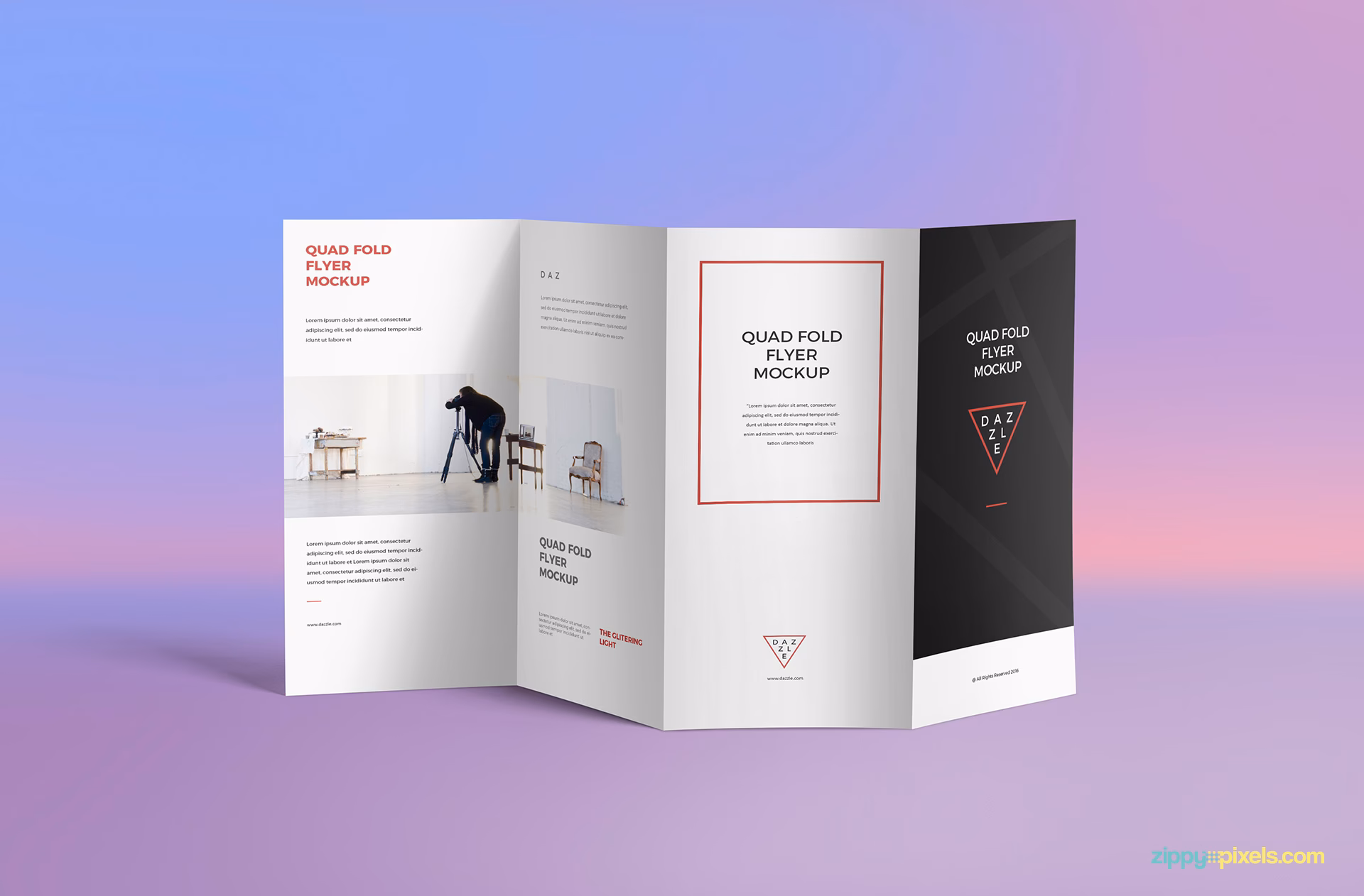 What is the standard 4 fold brochure size?