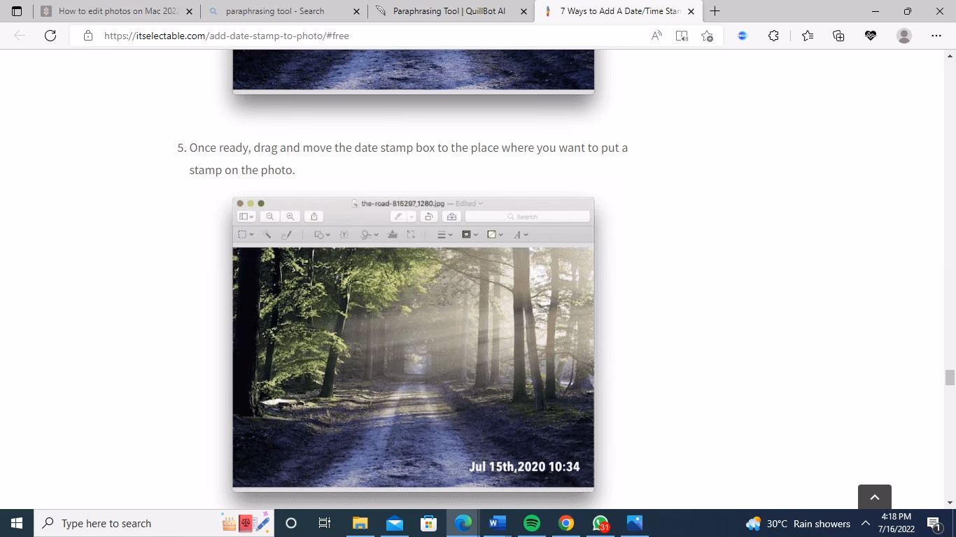 ¿Cómo poner que salga la fecha en las fotos?