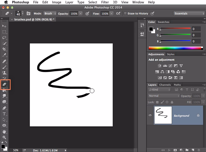 What is Adobe Photoshop brush tool?
