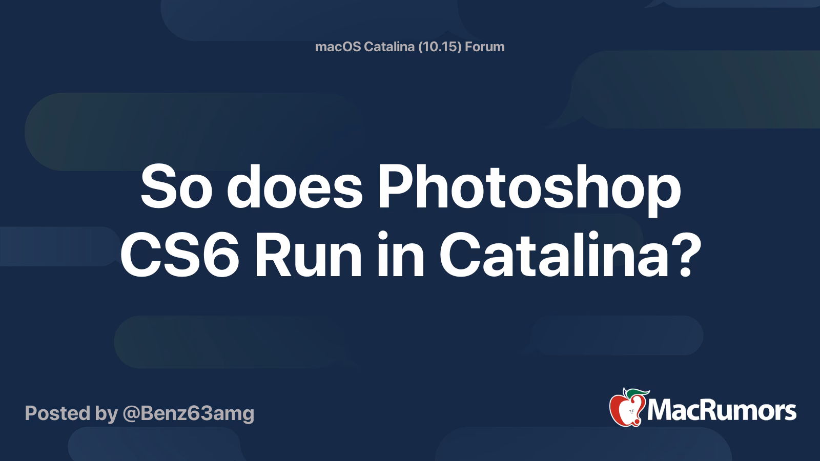 Does Photoshop CS6 work on Catalina?