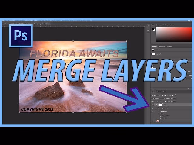 What does merge down do?