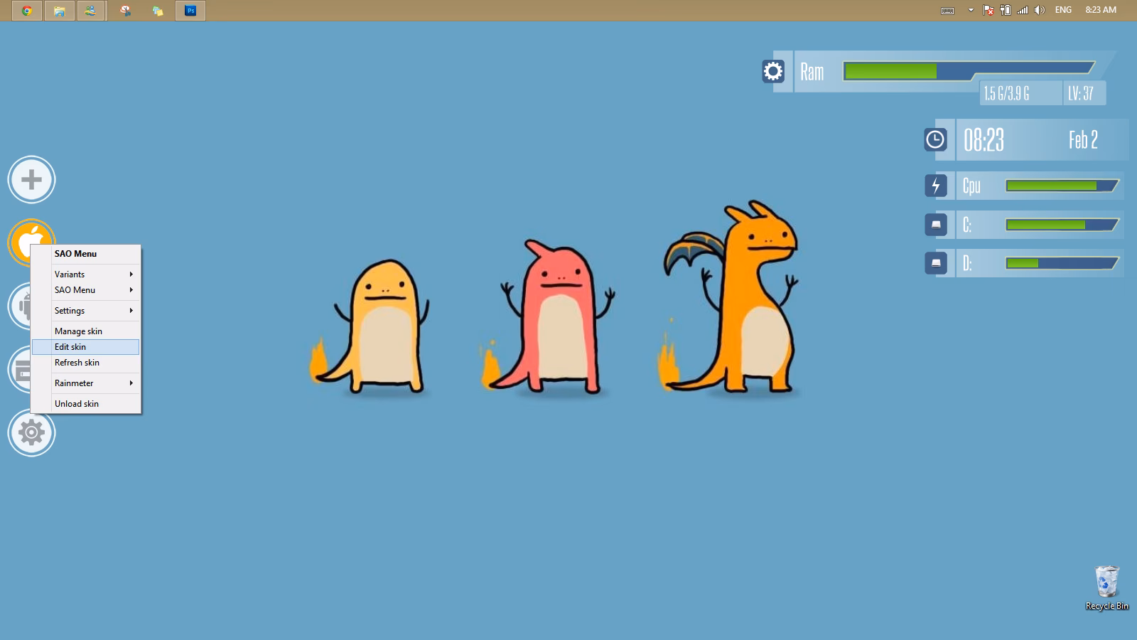 What is the most popular Rainmeter skin?