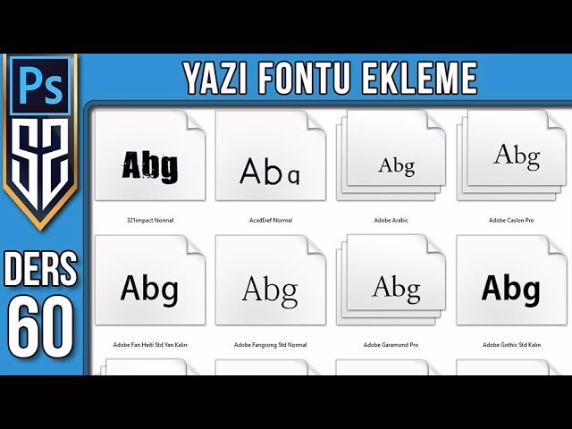 Photoshop yazı fontu nasıl eklenir?