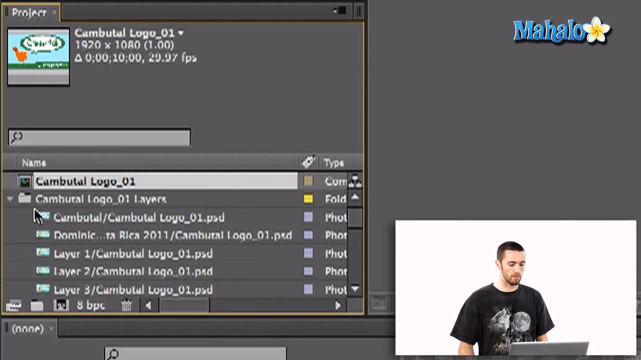 How do I import Photoshop layers into After Effects?
