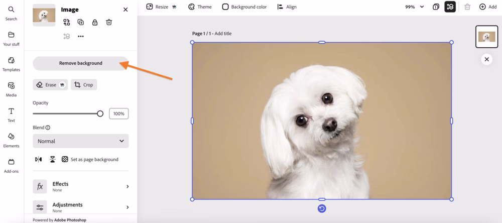 What is the app that Photoshops background?