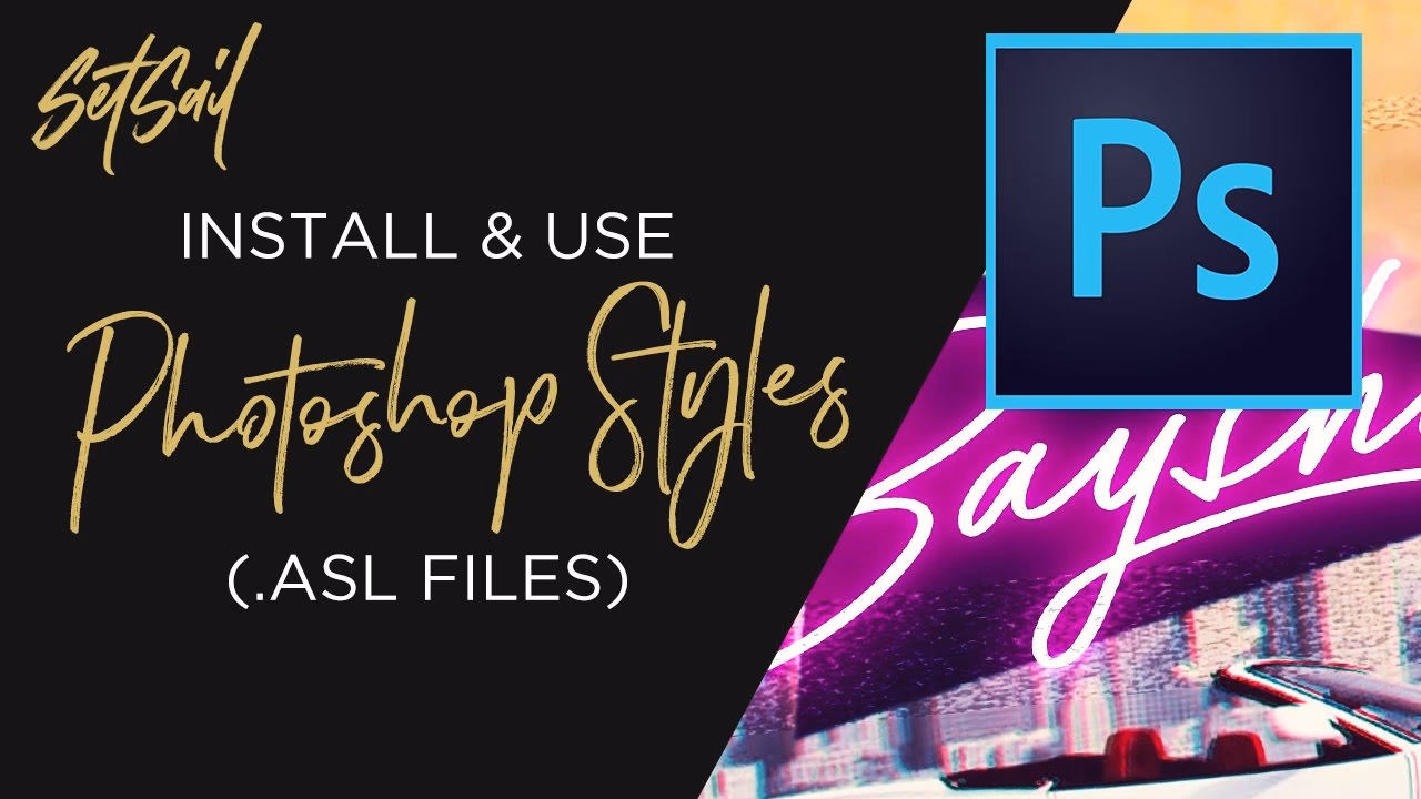 How do I add ASL to Photoshop?