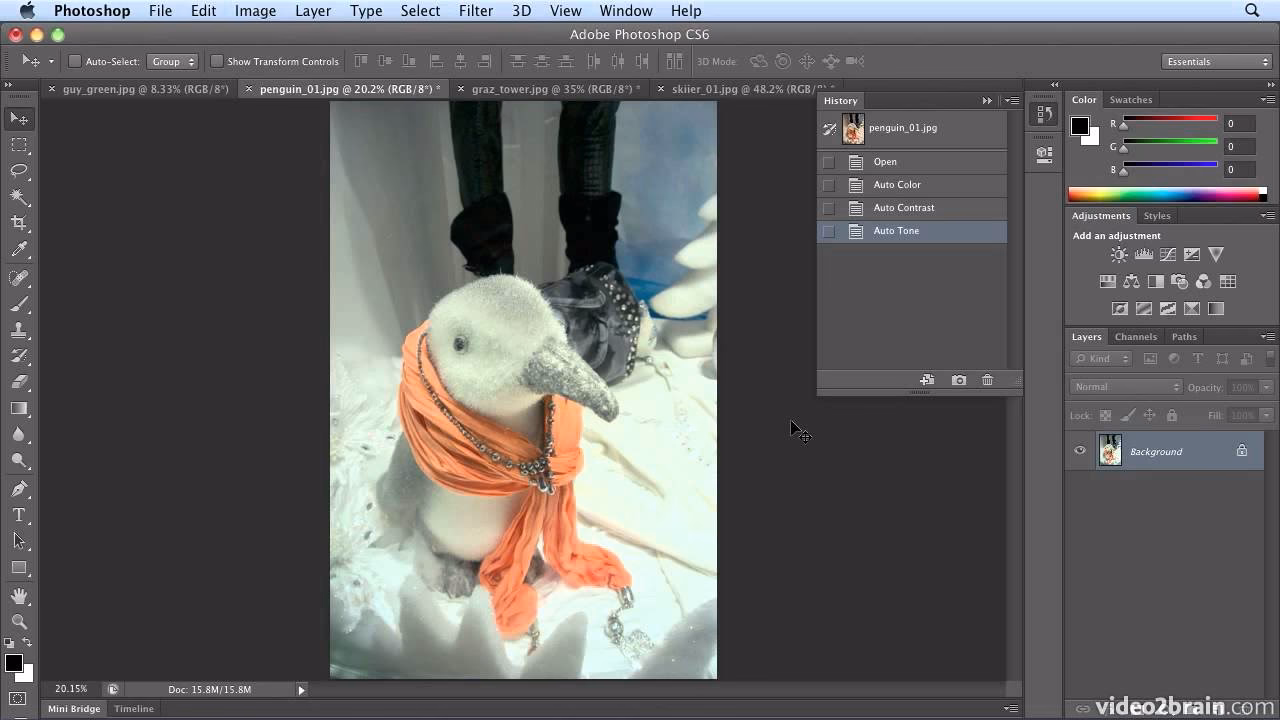 How to auto color correct in Photoshop?
