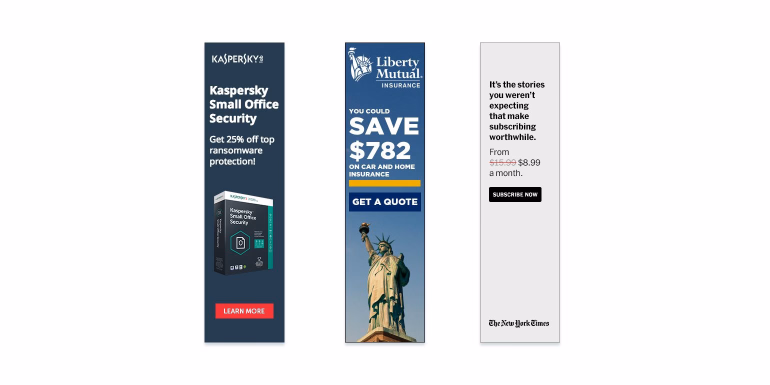 What does a 300x600 ad look like?