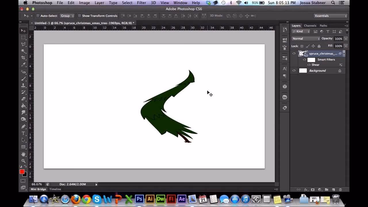 How to bend a photo in Photoshop?