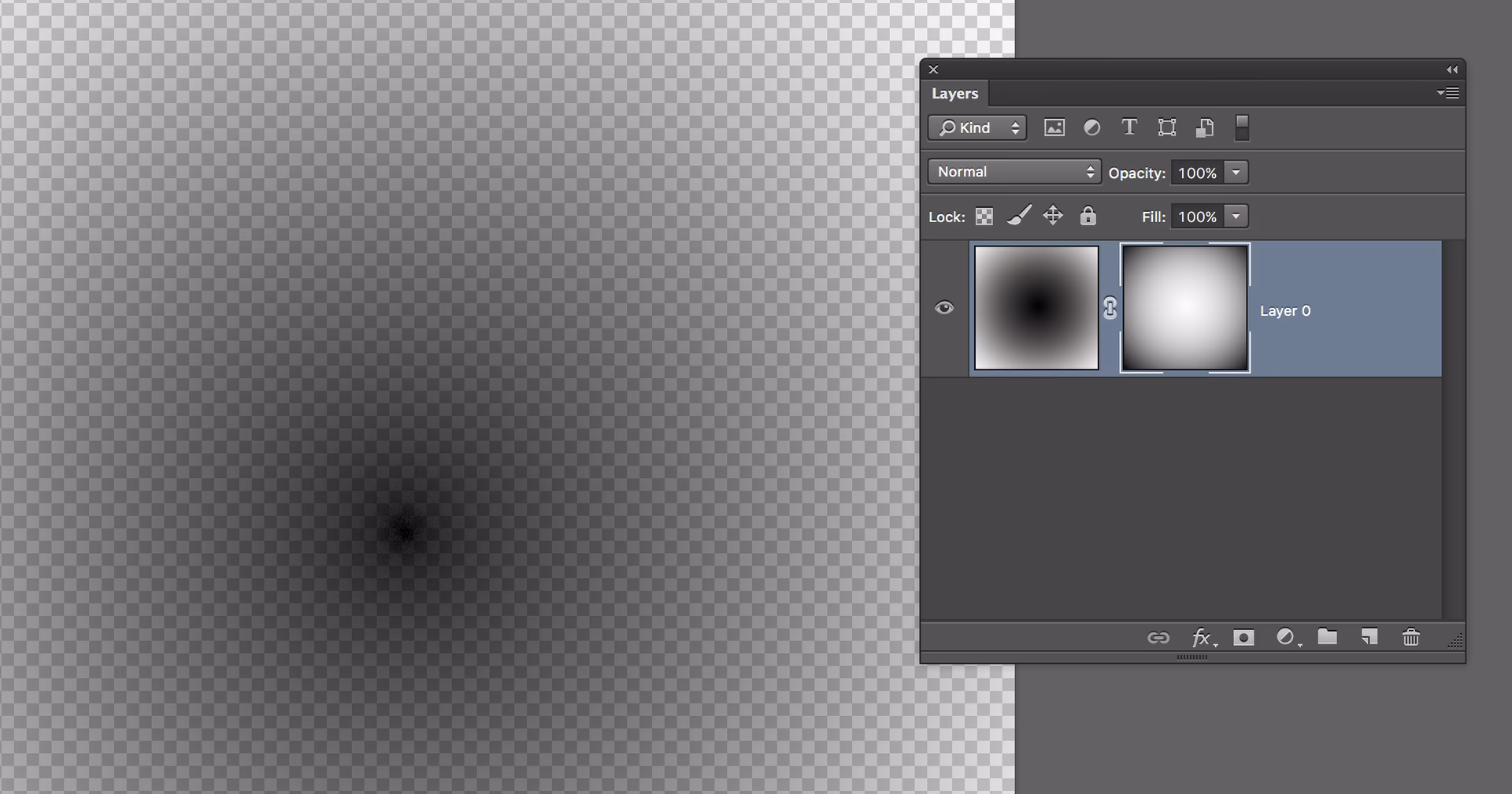 How to make black to transparent gradient in photoshop?