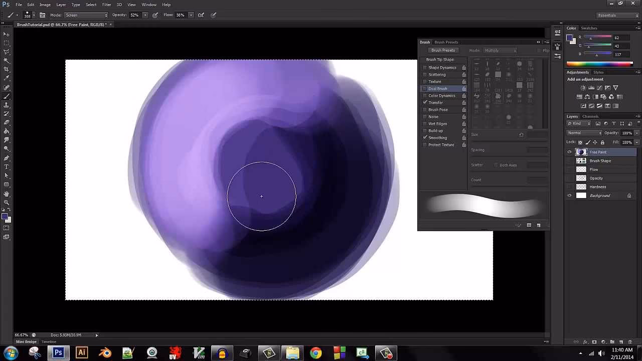 What brush is used for blending?