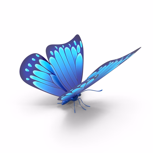 What does the blue 🦋 symbolize?