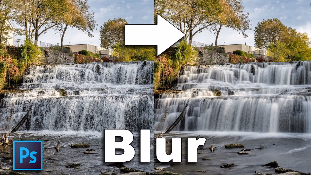 How do you blur water in a picture?