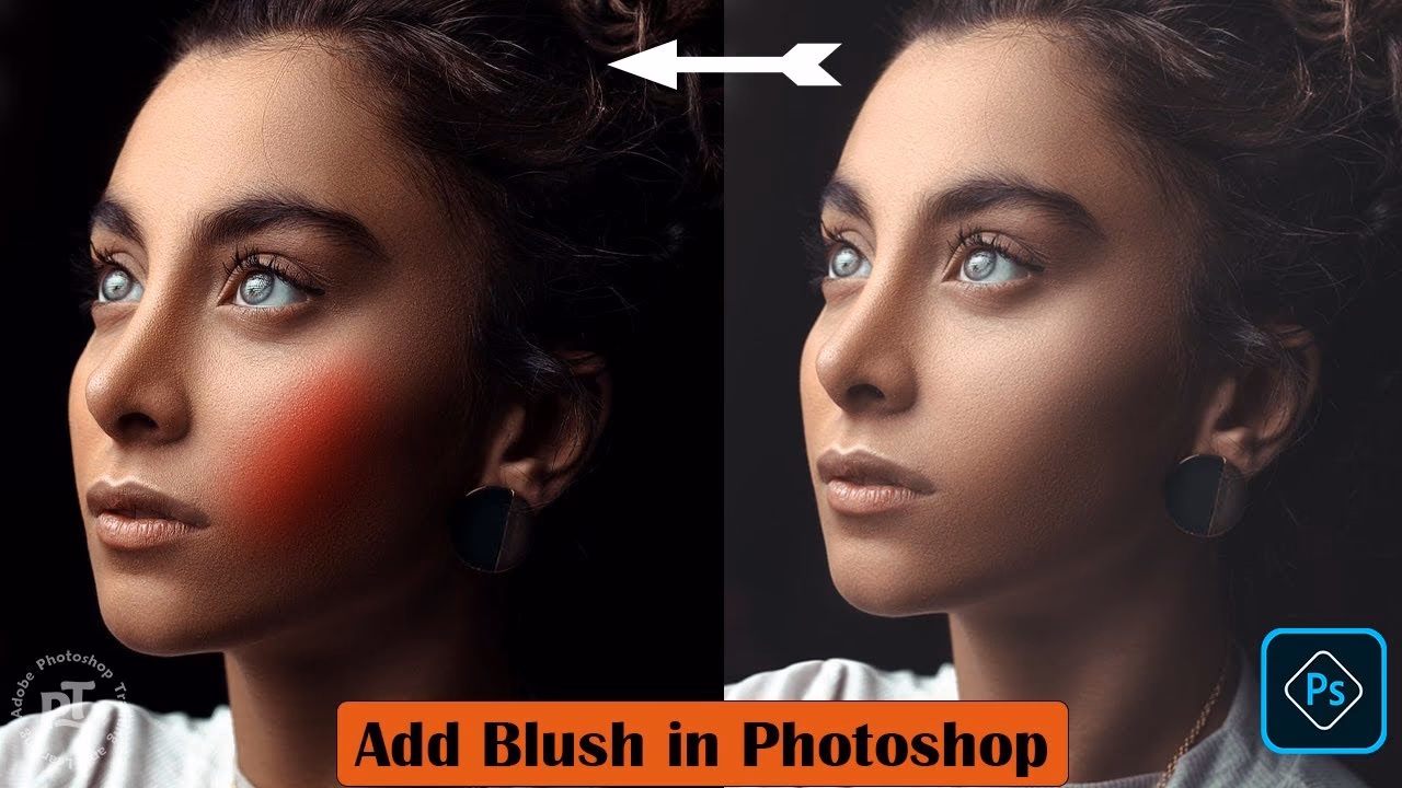 What is the color code for blush in Photoshop?