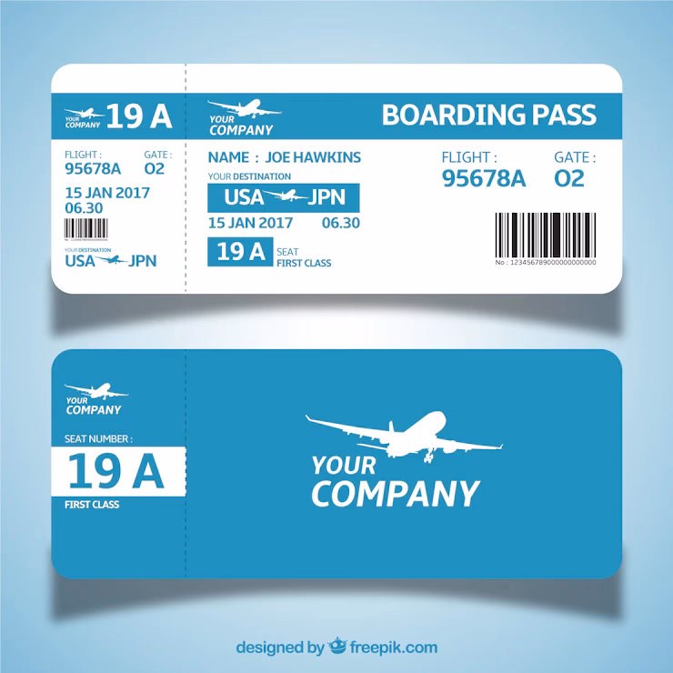 What font is used on boarding passes?