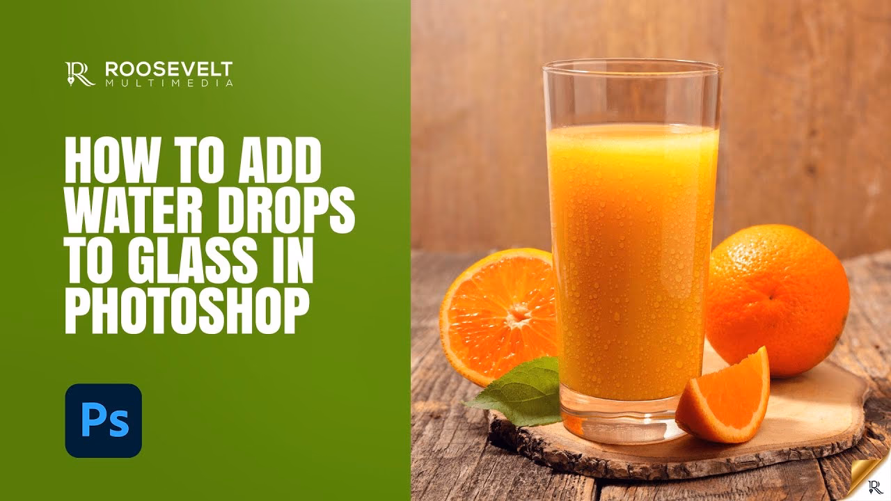 How do you add a water droplet in Photoshop?