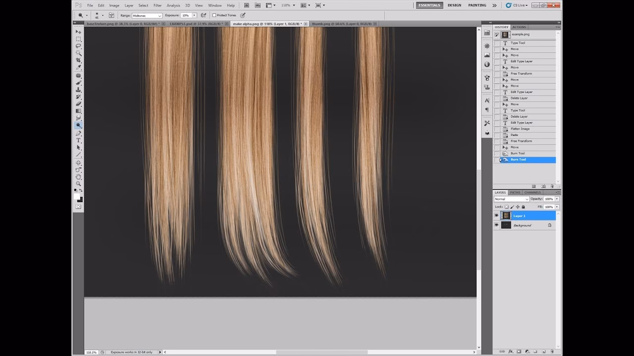 How to add texture to hair in Photoshop?