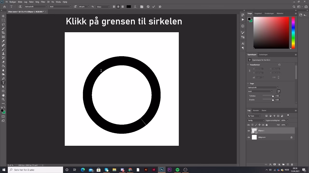Hvordan får man buet tekst i Word?