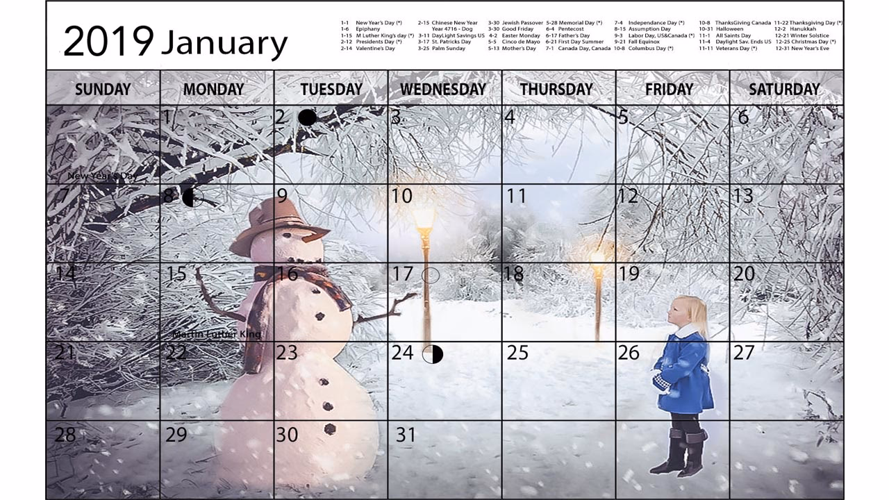 What calendar can I reuse for 2019?
