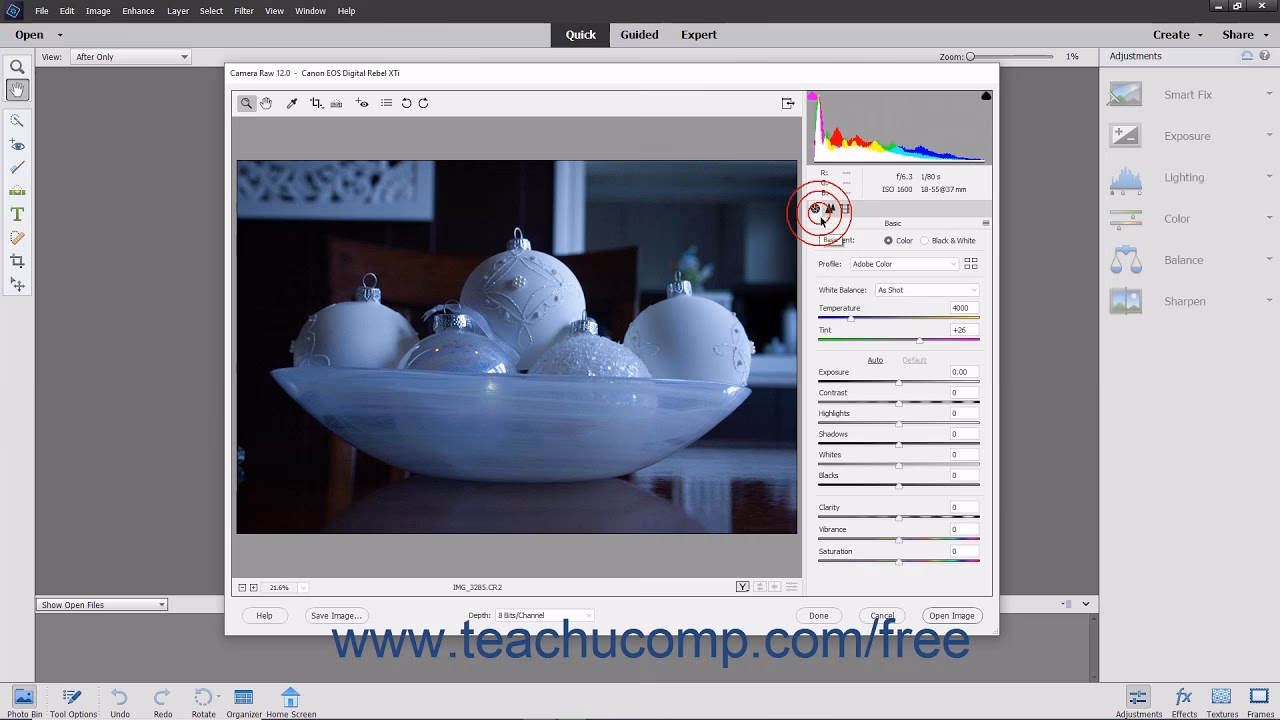 How to get perfect white balance in camera raw?