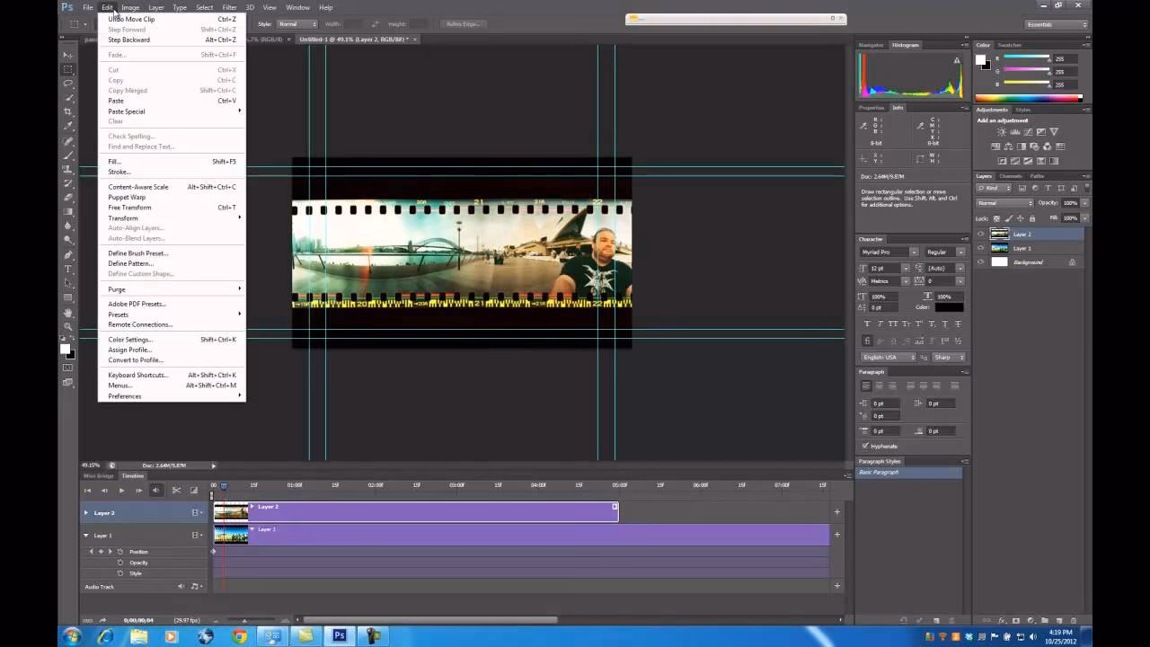 How to do panning in Photoshop?
