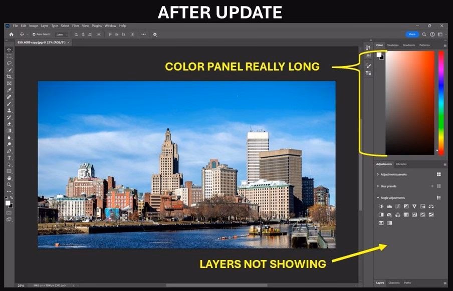 How do I make Layers visible in Photoshop?