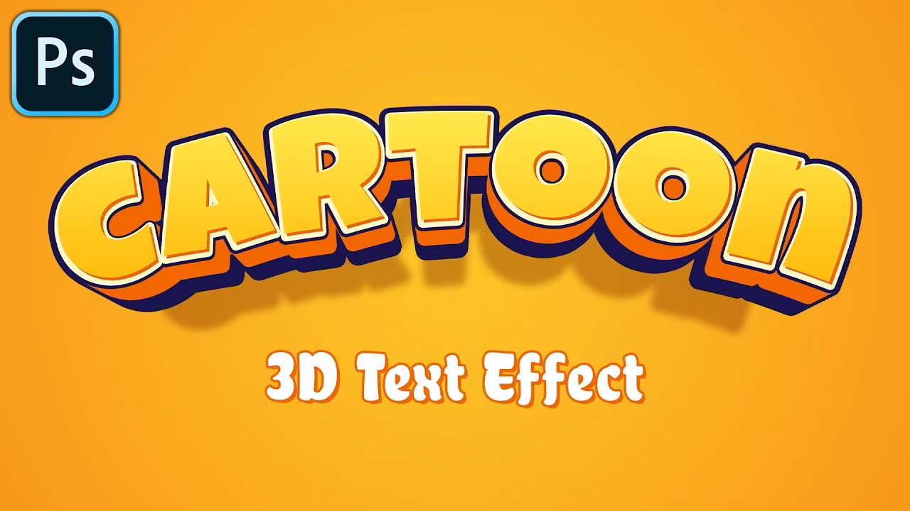 How to create a cartoon text effect in Adobe Photoshop?