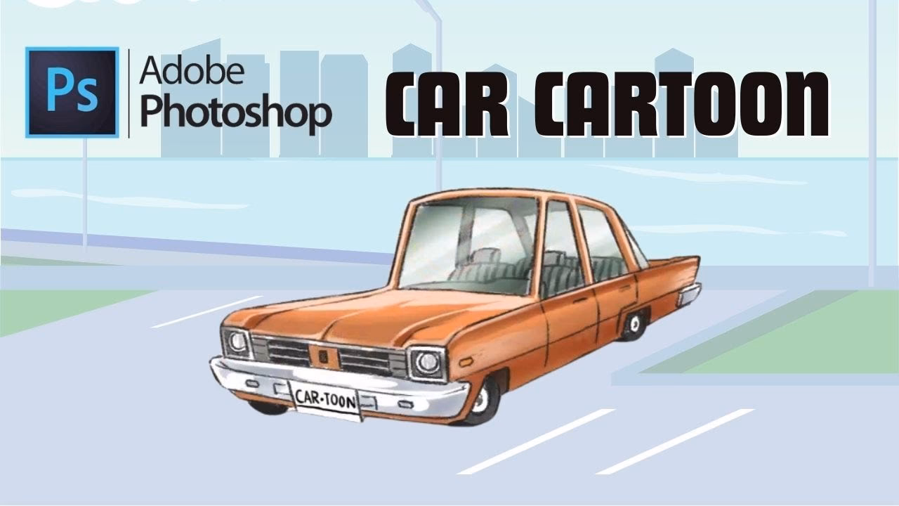 How do you draw a small cartoon car?