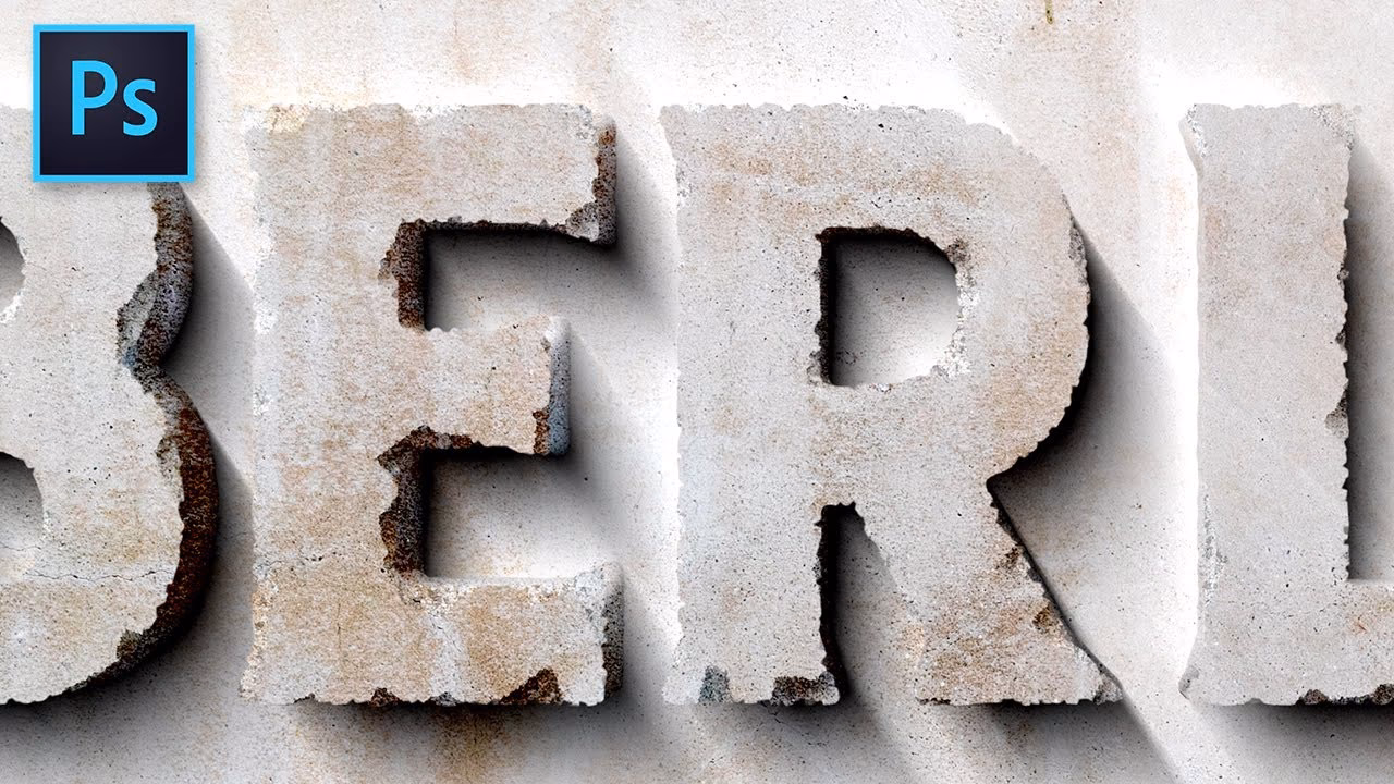 How to make text look like stone in Photoshop?