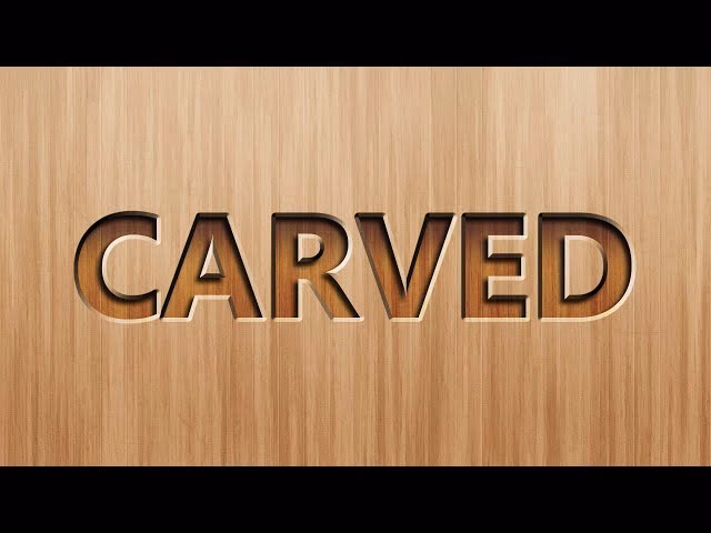 How to make text look carved into wood in Photoshop?