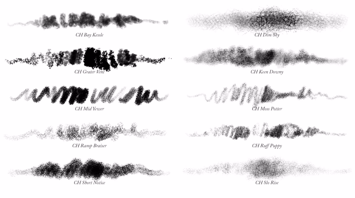 What does a charcoal brush do?