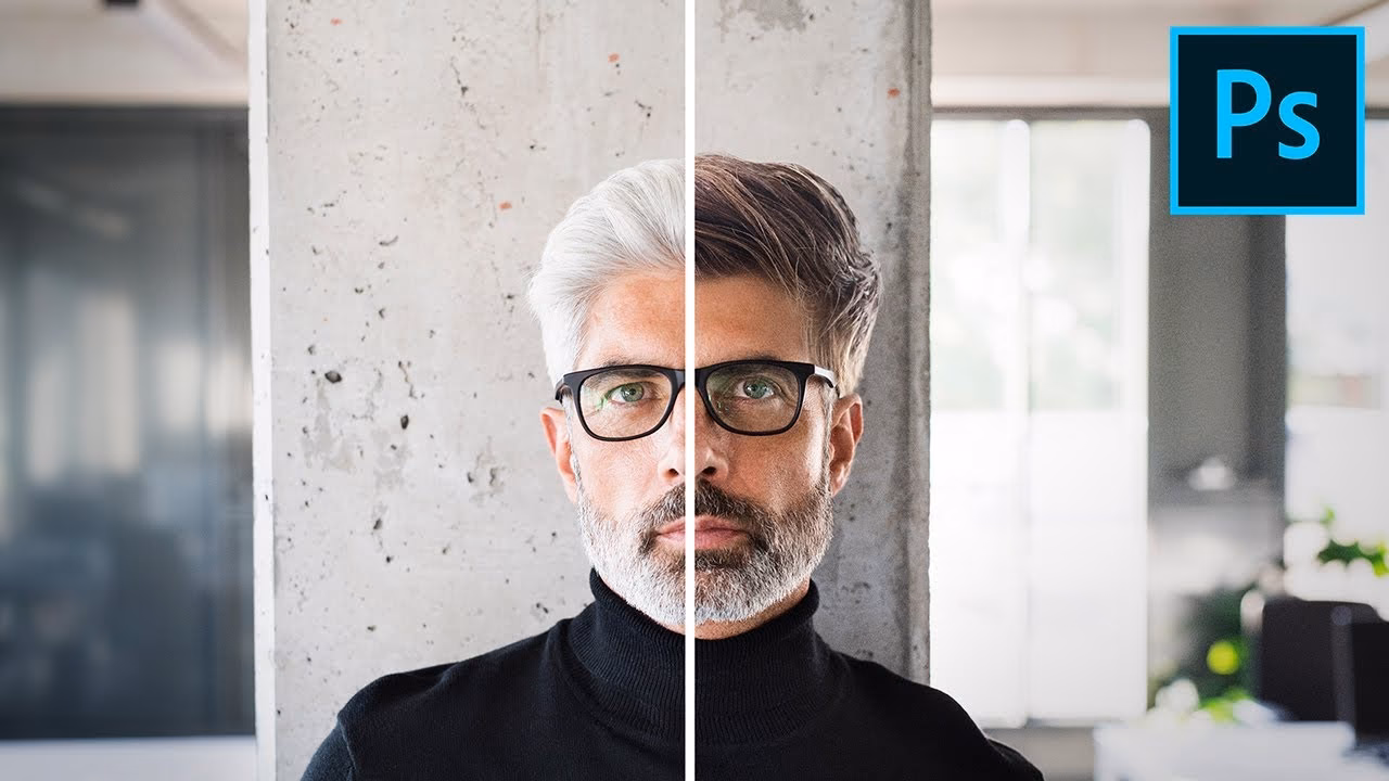 How do you paint white hair in Photoshop?