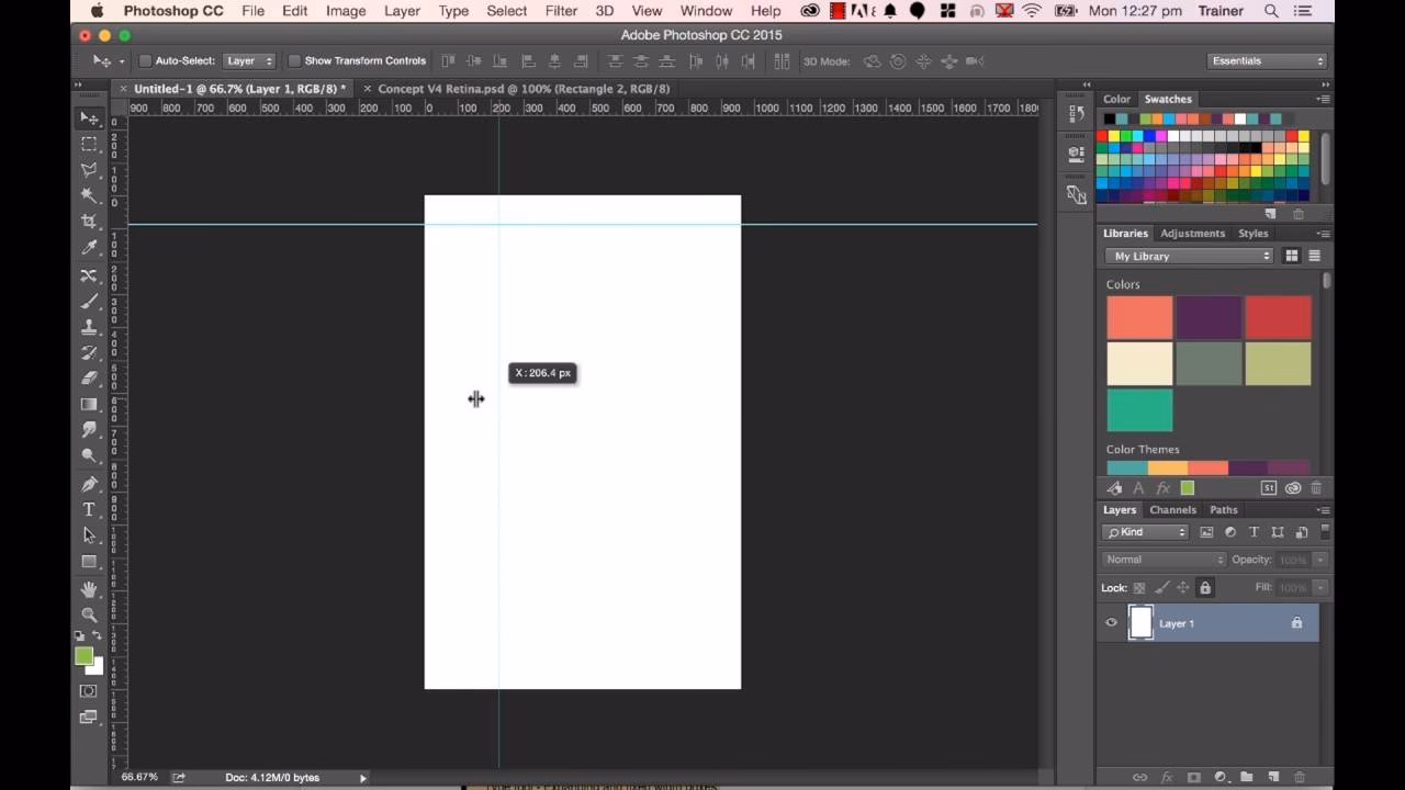 Can you make columns in Photoshop?