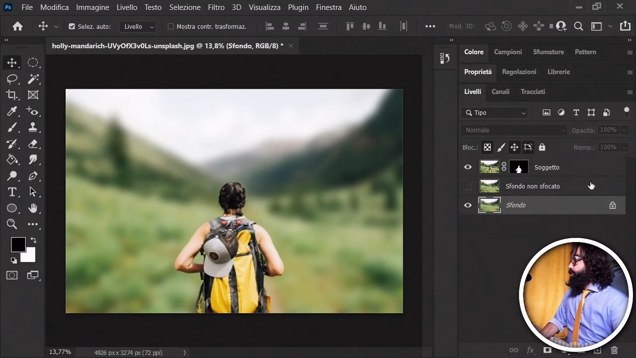 Come sfocare un volto su Photoshop?