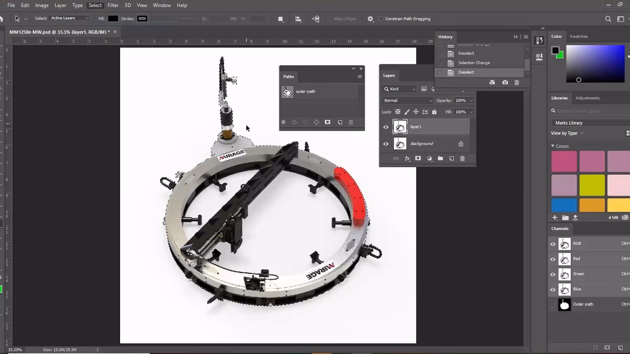How do you make a compound path?