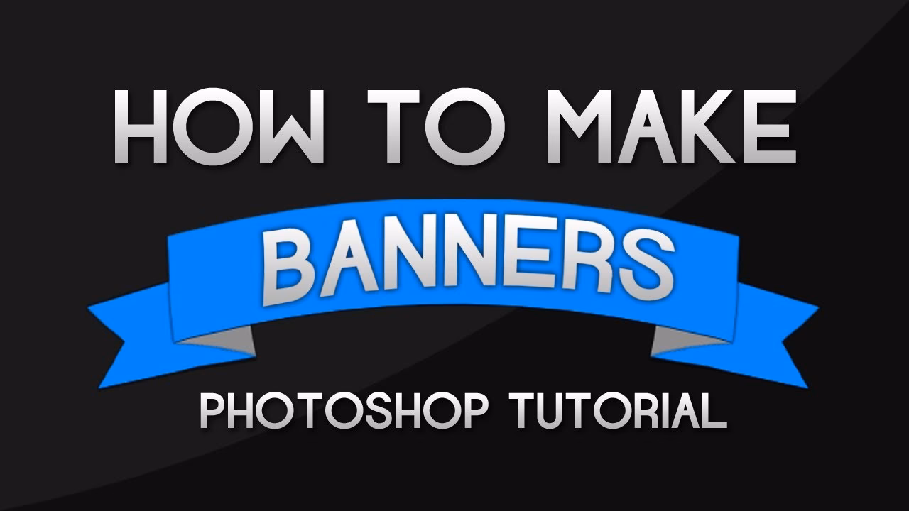 How to make banner text in Photoshop?