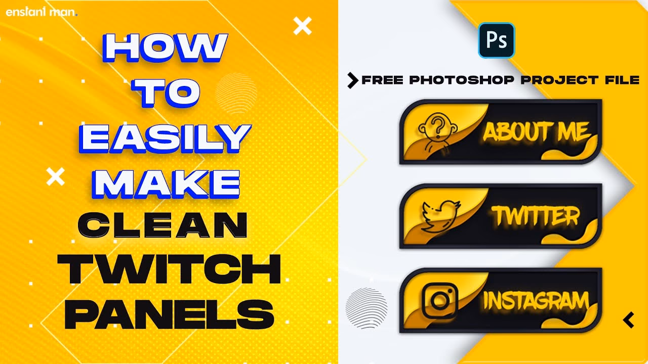 What size is the Twitch panel in Photoshop?