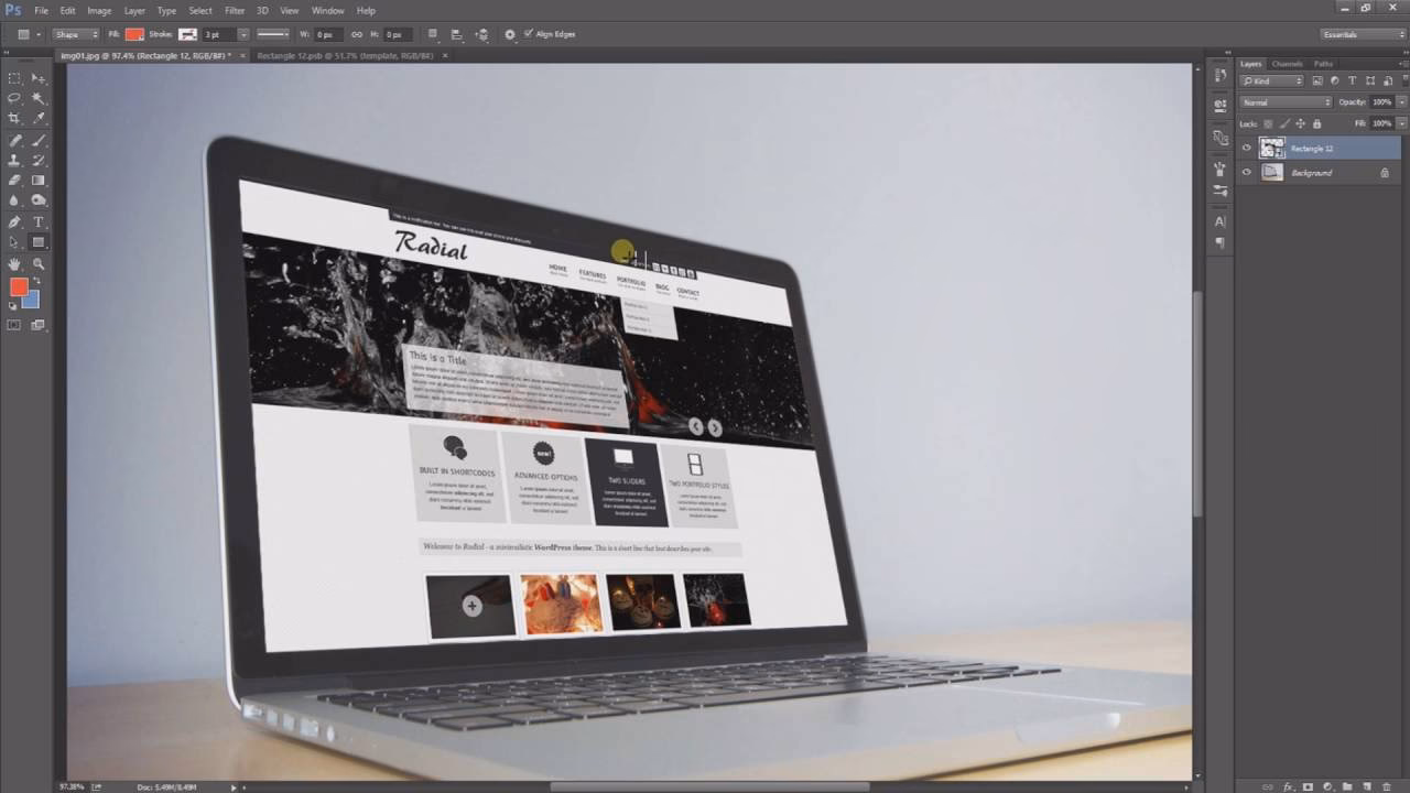 How to create a mockup of a website?