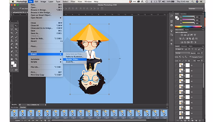 Como transformar um vídeo em GIF no Photoshop?