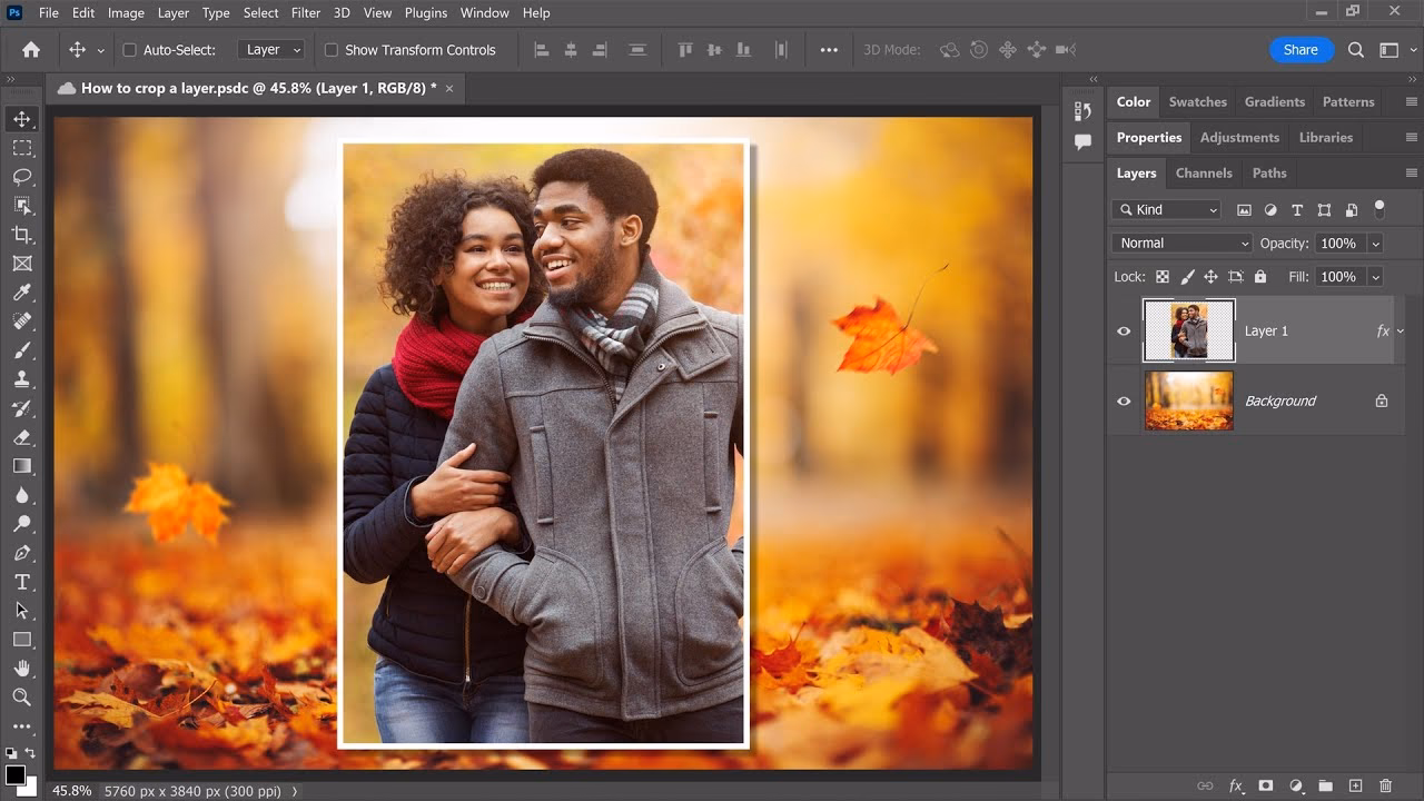 How do I effect only one layer in Photoshop?