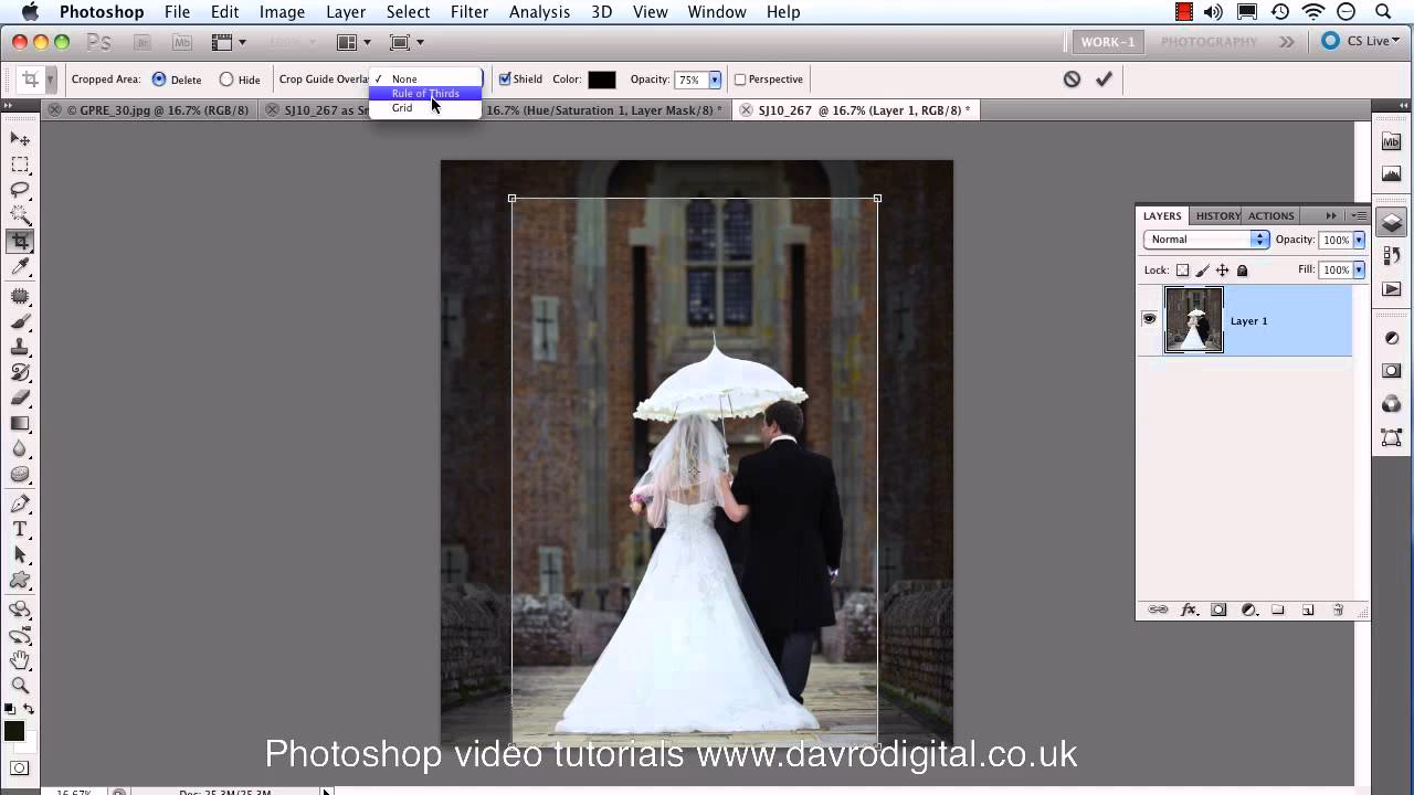 How do you set custom crop ratio in Photoshop?