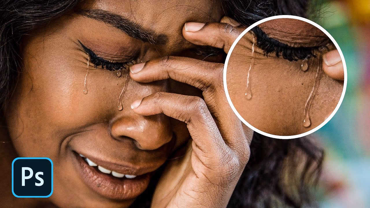 How do I edit a picture crying?