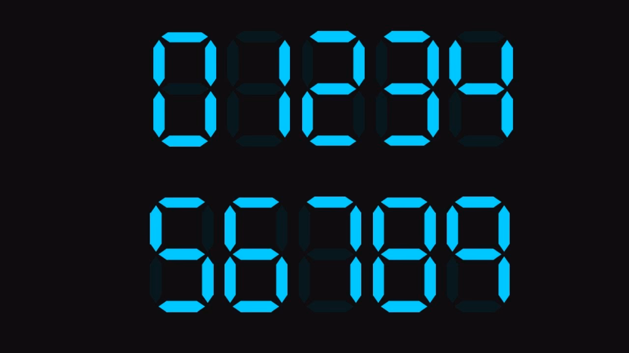 What is the digital clock font?