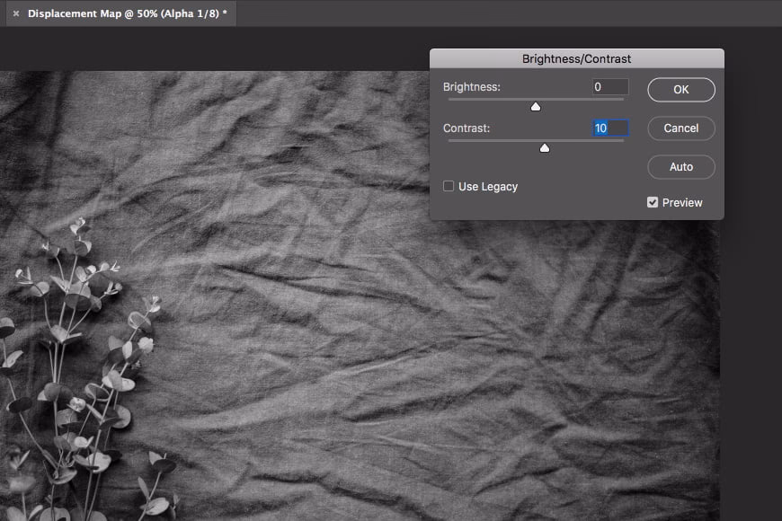 Where do you connect displacement maps?