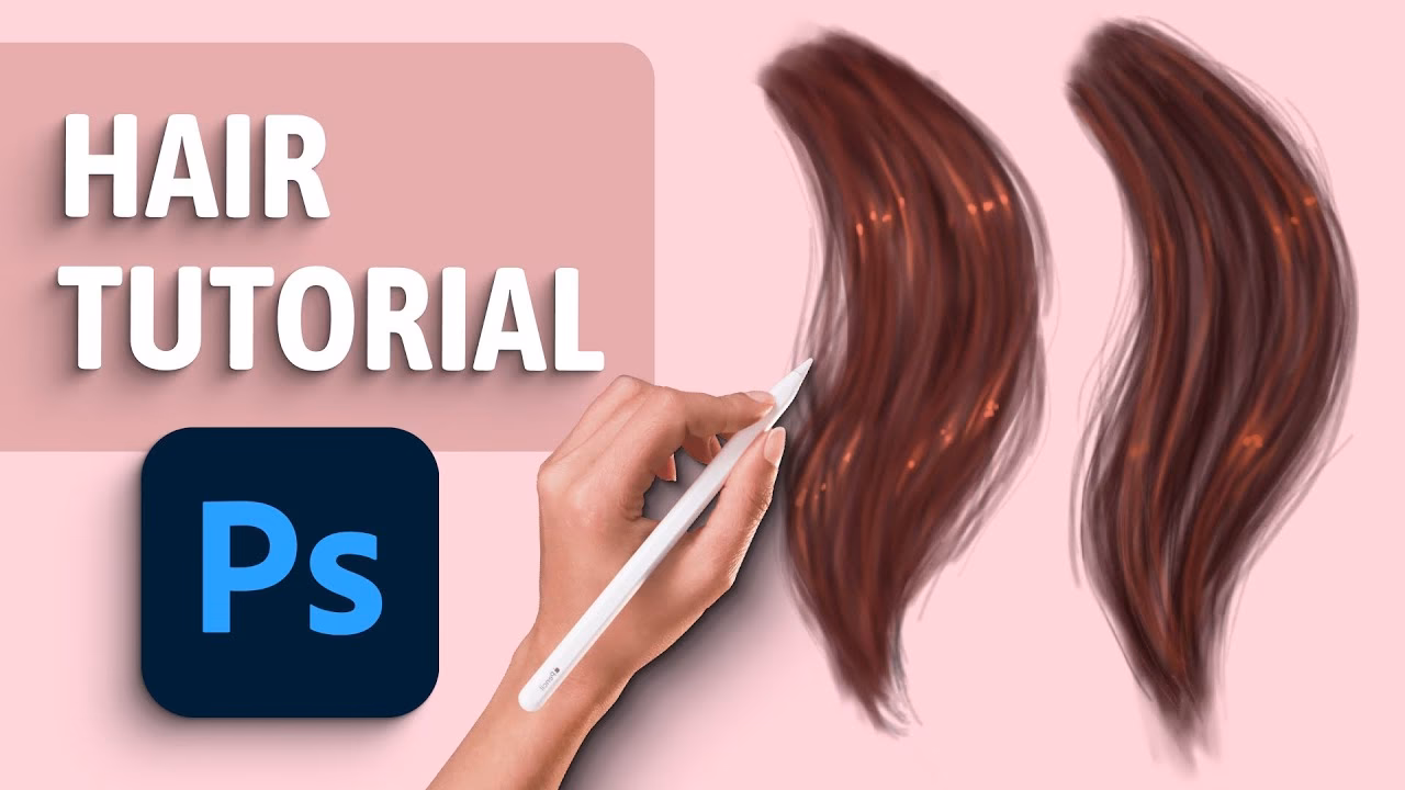 How to draw hair strokes in Photoshop?