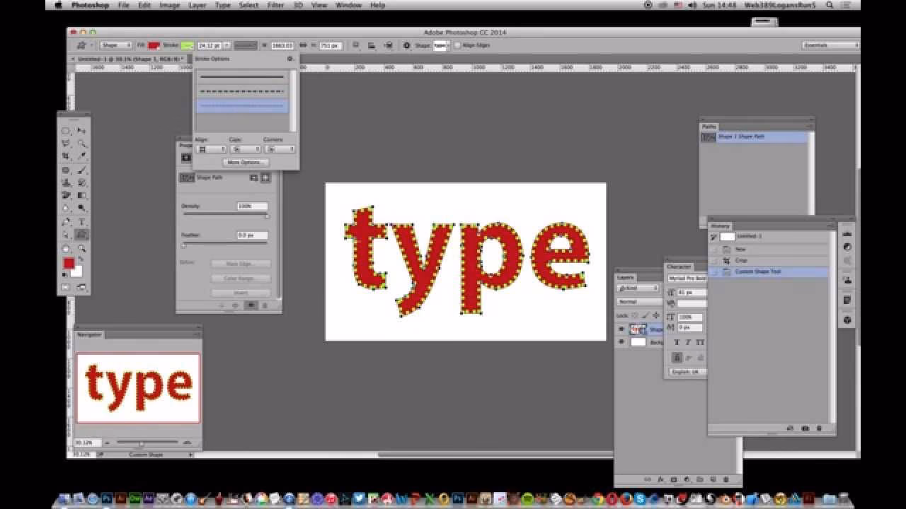 How to type an em dash in Photoshop?