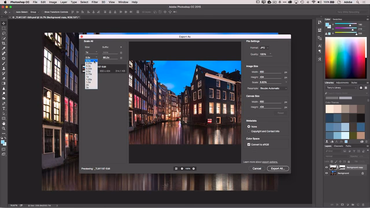 What is the best way to Export from Photoshop?