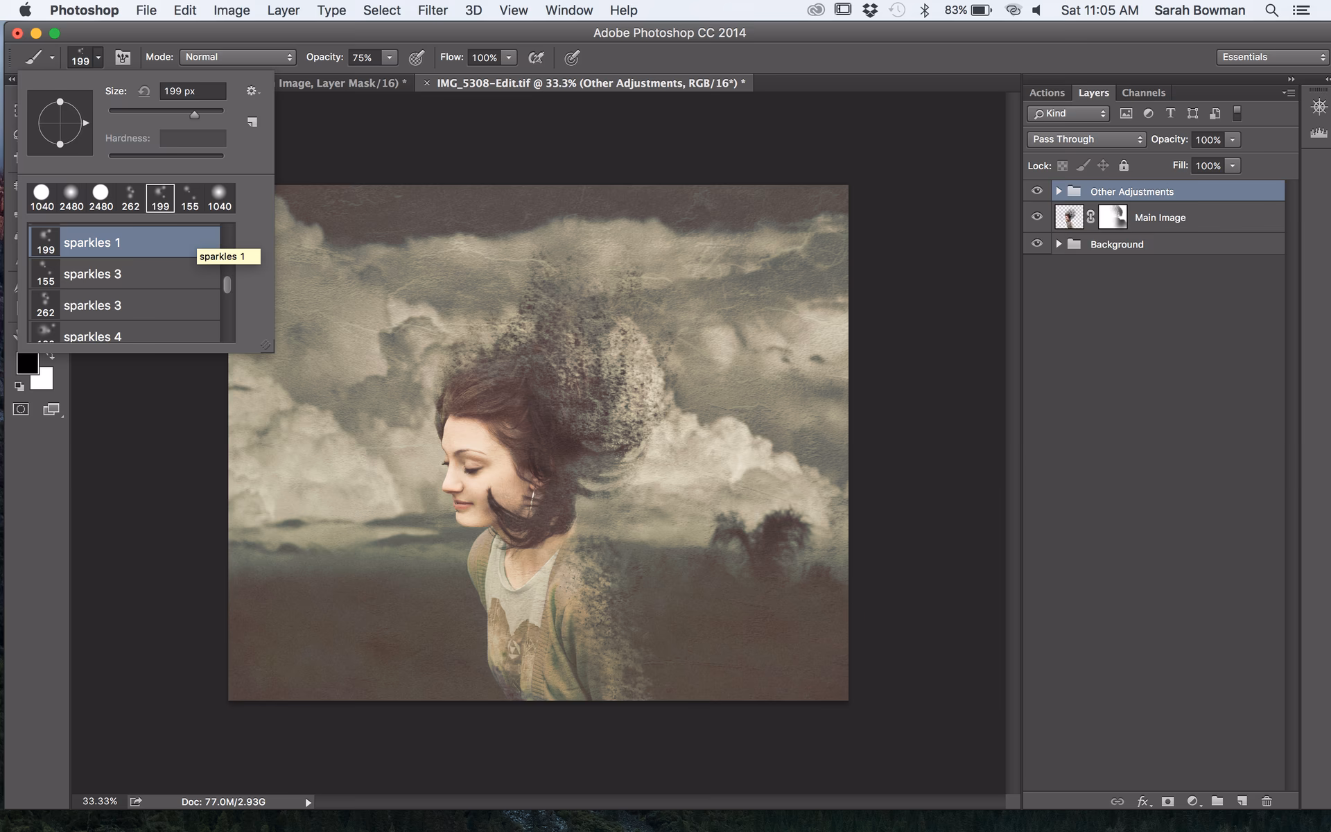How do I fade out part of an image in Photoshop?