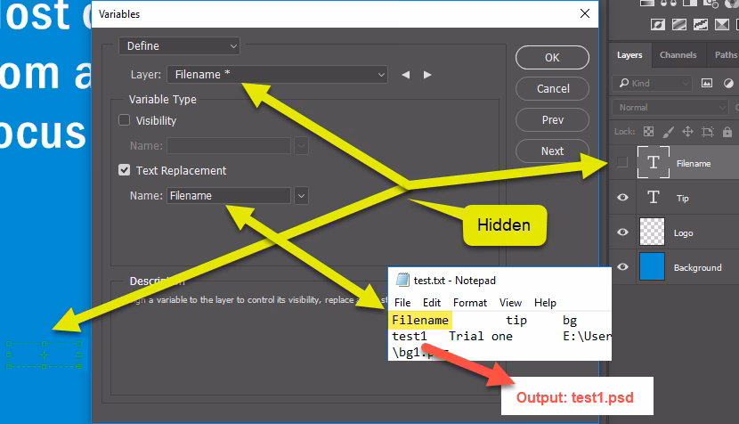 What is the default file name for Photoshop?