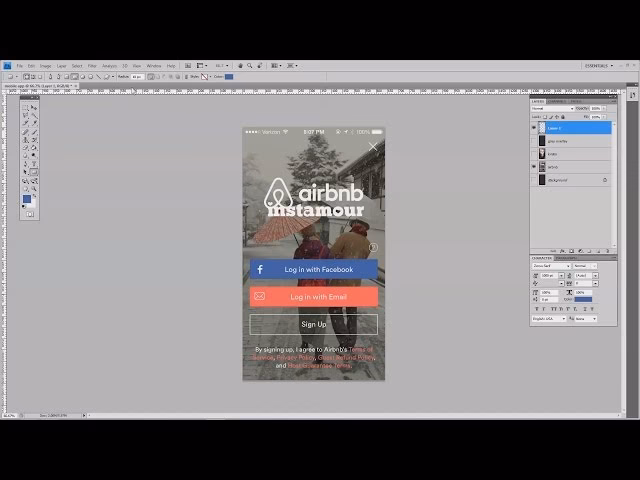 How to design a mobile app in Photoshop?